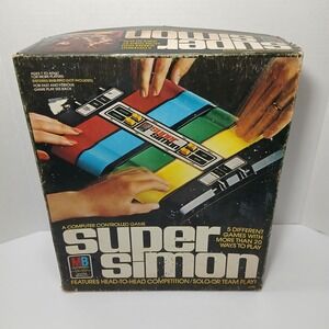 Vintage 1979 Milton Bradley Super Simon Electronic Memory Game - Tested Working